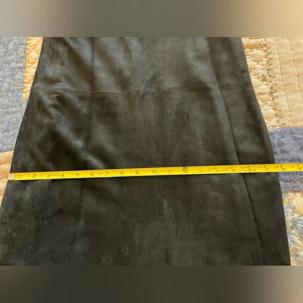 Black Suede Vintage 1980’s Dress - Picture 6 of 7